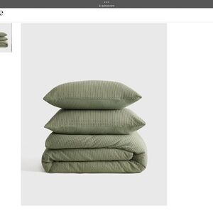 Quince organic Luxe Waffle Duvet Cover Set